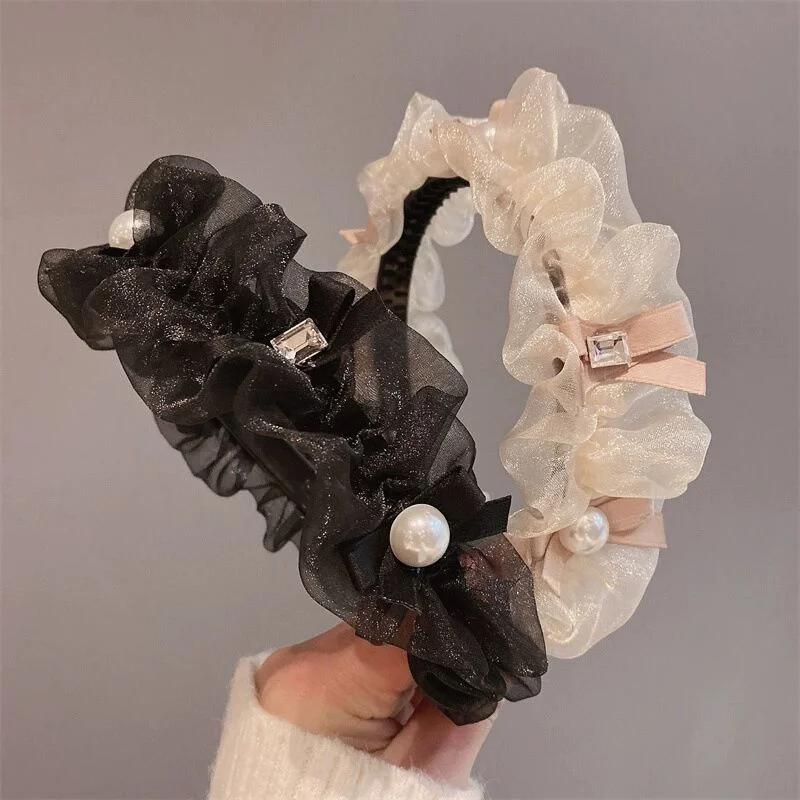 French Princess Hair Band Women Lace Rhinestone Pearl Headband Fairy Temperament Hoop Hairband Girls Hair Accessorie
French Princess Hair Band Women Lace Rhinestone Pearl Headband Fairy Temperament Hoop Hairband Girls Hair Accessorie