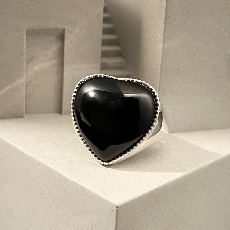 BF CLUB 925 Sterling Black Heart Rings for Women Fashion Geometric Vintage Handmade Irregular Ring Party Gifts resizable
BF CLUB 925 Sterling Black Heart Rings for Women Fashion Geometric Vintage Handmade Irregular Ring Party Gifts resizable