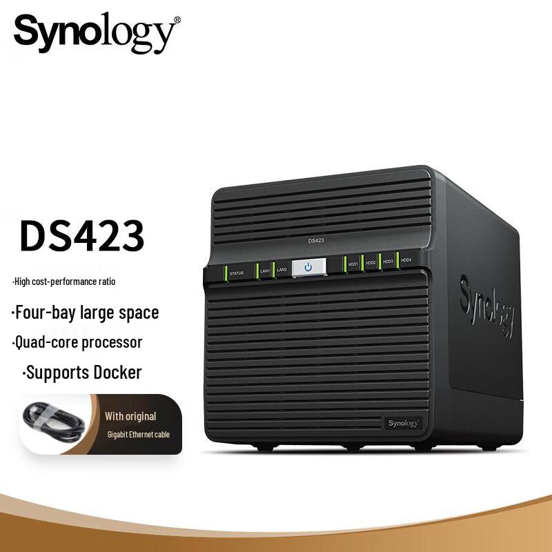 Synology DS423 Quad-Core 4-Bay Diskless NAS
Synology DS423 Quad-Core 4-Bay Diskless NAS