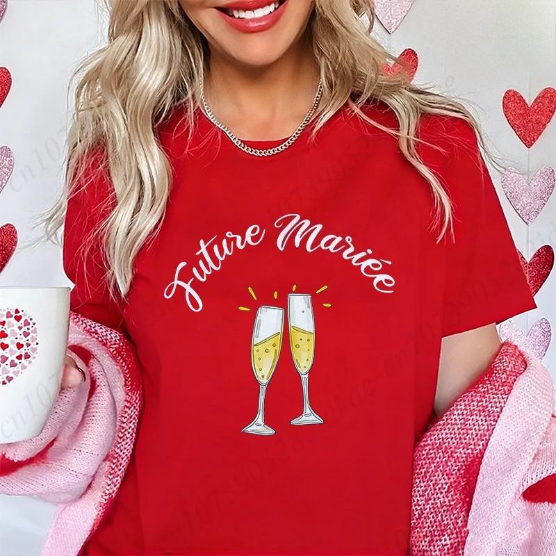 Future Bride Team Matching TShirts French Womens Champagne Print Blouses Short Sleeve Tees Bridal EVJF Party Bachelorette Tops 4XL
Future Bride Team Matching TShirts French Womens Champagne Print Blouses Short Sleeve Tees Bridal EVJF Party Bachelorette Tops 4XL
