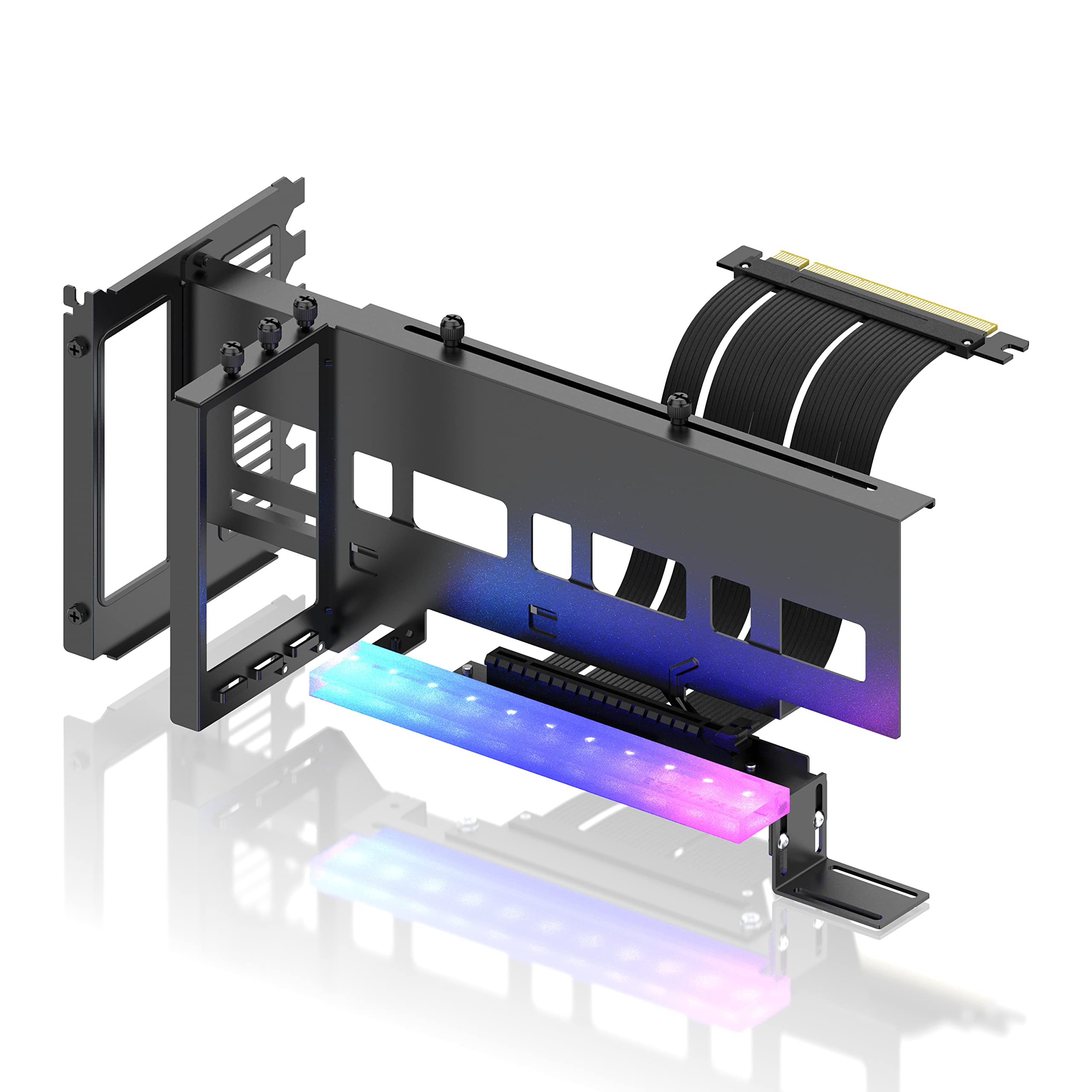 Новий вертикальний кронштейн для графічного процесора RGB, вертикальний тримач для графічної карти, ARGB, 5 В, 3 контакти, світлодіодна синхронізація, PCIe X16 Gen4 Кабель Riser, 90 градусів під прямим кутом, 17 см, чорний комплект чорний
Новий вертикальний кронштейн для графічного процесора RGB, вертикальний тримач для графічної карти, ARGB, 5 В, 3 контакти, світлодіодна синхронізація, PCIe X16 Gen4 Кабель Riser, 90 градусів під прямим кутом, 17 см, чорний комплект чорний