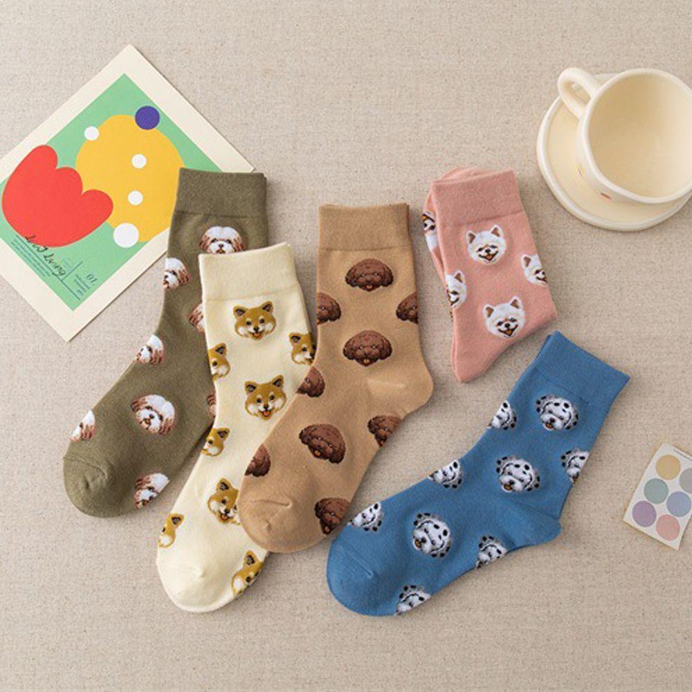Новые модные чулки с милыми мультяшными собаками, хлопковые носки, женские носки, средние носки-трубы
Новые модные чулки с милыми мультяшными собаками, хлопковые носки, женские носки, средние носки-трубы