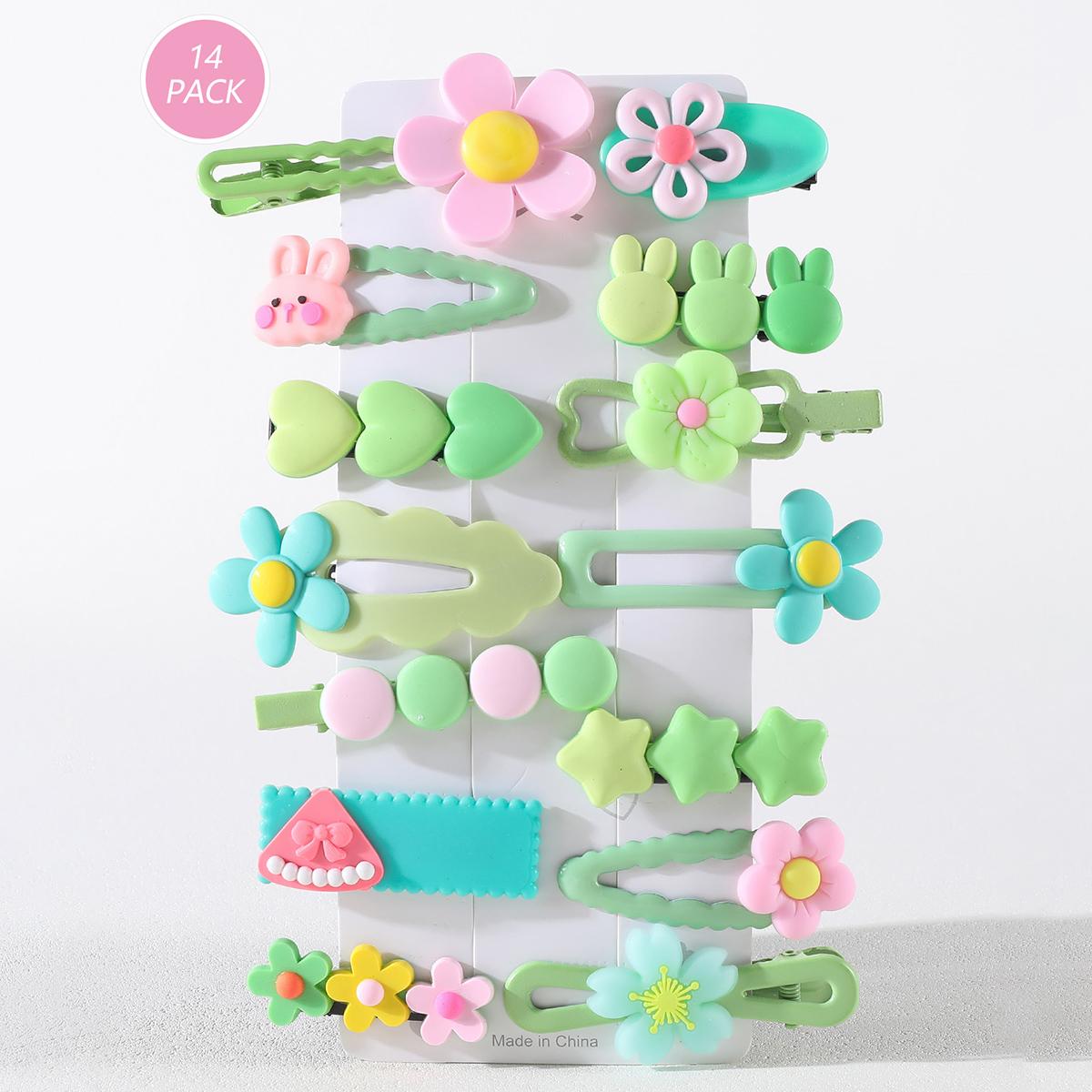 14 шт./набор Детские аксессуары для волос Красочные заколки для волос с цветами Милые банты Заколка-сердечко Боковые заколки Прелестные заколки-кролики Головной убор для девочек
14 шт./набор Детские аксессуары для волос Красочные заколки для волос с цветами Милые банты Заколка-сердечко Боковые заколки Прелестные заколки-кролики Головной убор для девочек