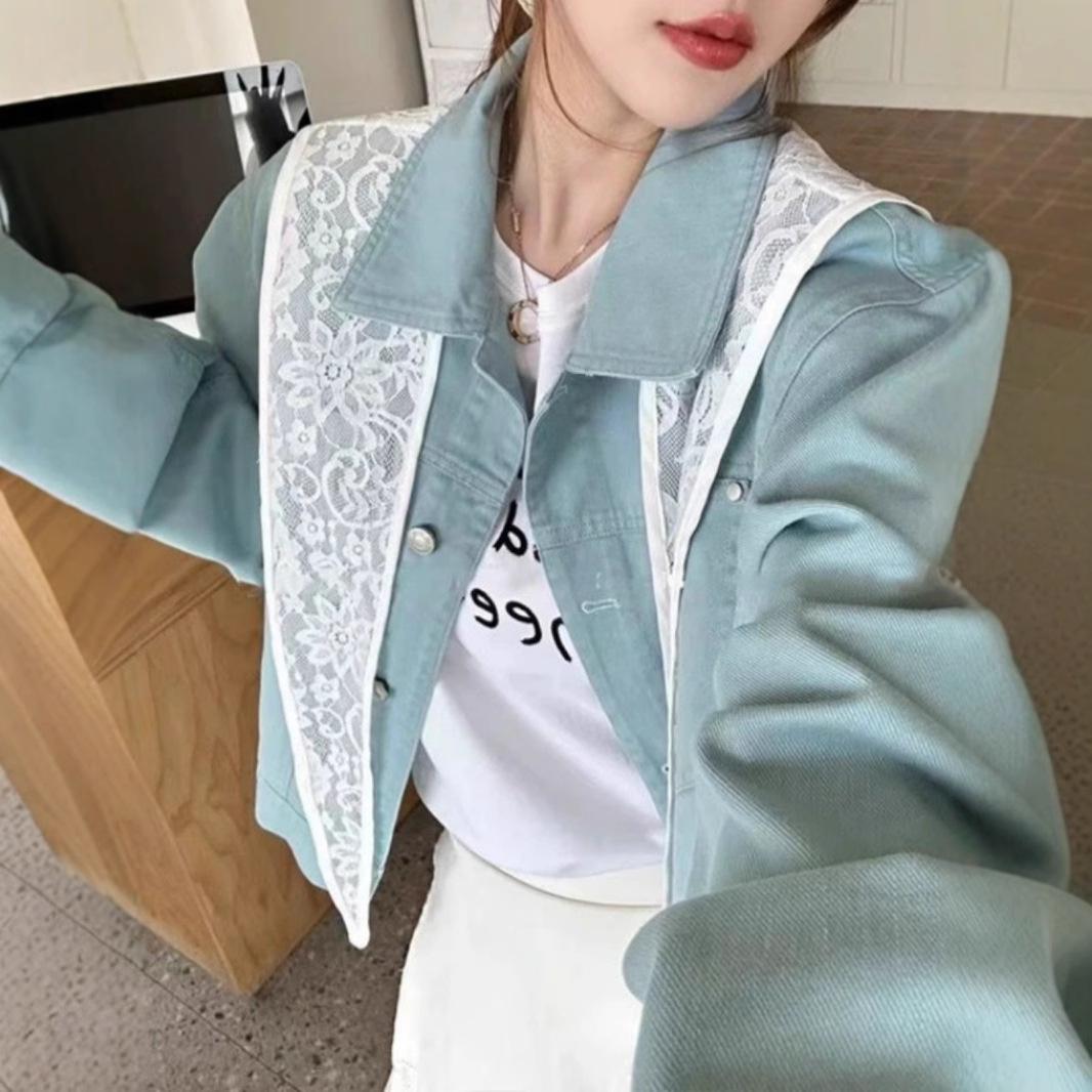 2025 Spring Women s Korean Lace Shawl Denim Jacket - Fashionable, Age-Reducing Small Size L
2025 Spring Women s Korean Lace Shawl Denim Jacket - Fashionable, Age-Reducing Small Size L