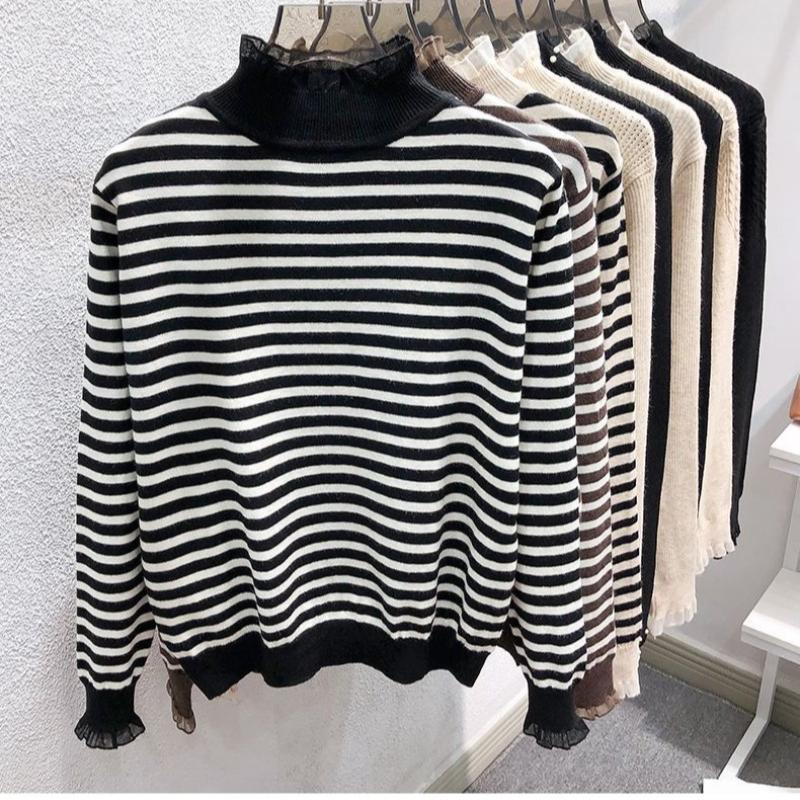 Модные облегающие свитера с высоким воротником и половинной длиной для женщин, осень-зима, полосатые, с длинным рукавом, вязаные топы, женские теплые джемперы 24873 One Size чёрный
Модные облегающие свитера с высоким воротником и половинной длиной для женщин, осень-зима, полосатые, с длинным рукавом, вязаные топы, женские теплые джемперы 24873 One Size чёрный