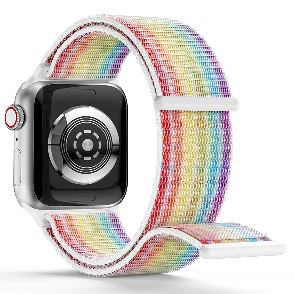 For Apple Watch 10 46mm/Ultra 2/Ultra 49mm/9 8 7 45mm/SE (2023) SE (2022) SE 6 5 4 44mm/3 2 1 42mm Nylon Watch Band Rainbow
For Apple Watch 10 46mm/Ultra 2/Ultra 49mm/9 8 7 45mm/SE (2023) SE (2022) SE 6 5 4 44mm/3 2 1 42mm Nylon Watch Band Rainbow