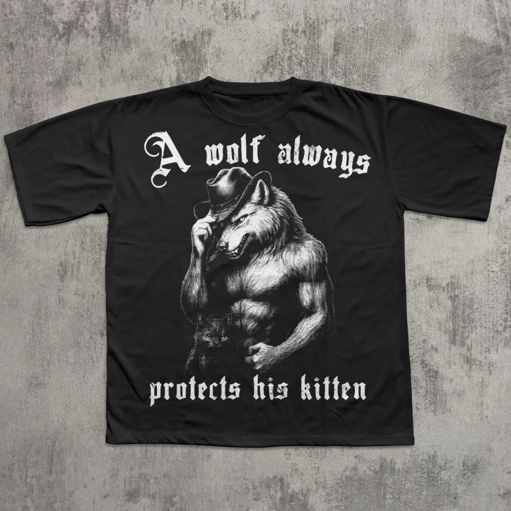 A Wolf Always Protects His Kitten Funny Meme T-shirt Alpha Werewolf Shirt Unwearable Shirts Cringe Tshirt Weird Tee Clothes 5XL різнокольоровий
A Wolf Always Protects His Kitten Funny Meme T-shirt Alpha Werewolf Shirt Unwearable Shirts Cringe Tshirt Weird Tee Clothes 5XL різнокольоровий