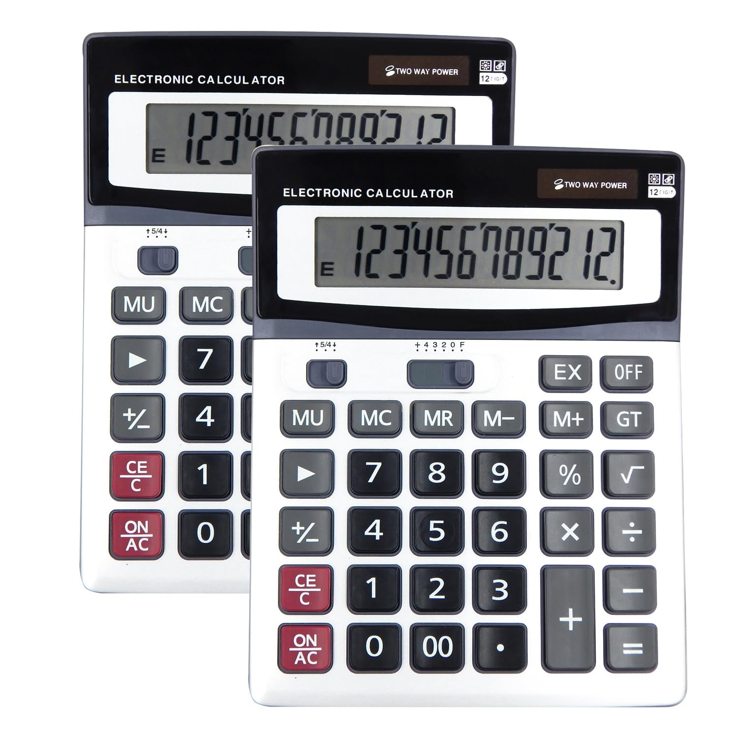 TOSSOW Set of with Rounding Office Desktop Large LCD Solar Set 12-Digit Calculator, 2, Large, Stylish, Bookkeeping, Button, Calculator, Portable,
TOSSOW Set of with Rounding Office Desktop Large LCD Solar Set 12-Digit Calculator, 2, Large, Stylish, Bookkeeping, Button, Calculator, Portable,