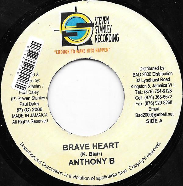 7inch Record ANTHONY B - Brave Heart NONE Steven Stanley 2006 Jamaica Reggae, Ska & Dub Used
7inch Record ANTHONY B - Brave Heart NONE Steven Stanley 2006 Jamaica Reggae, Ska & Dub Used