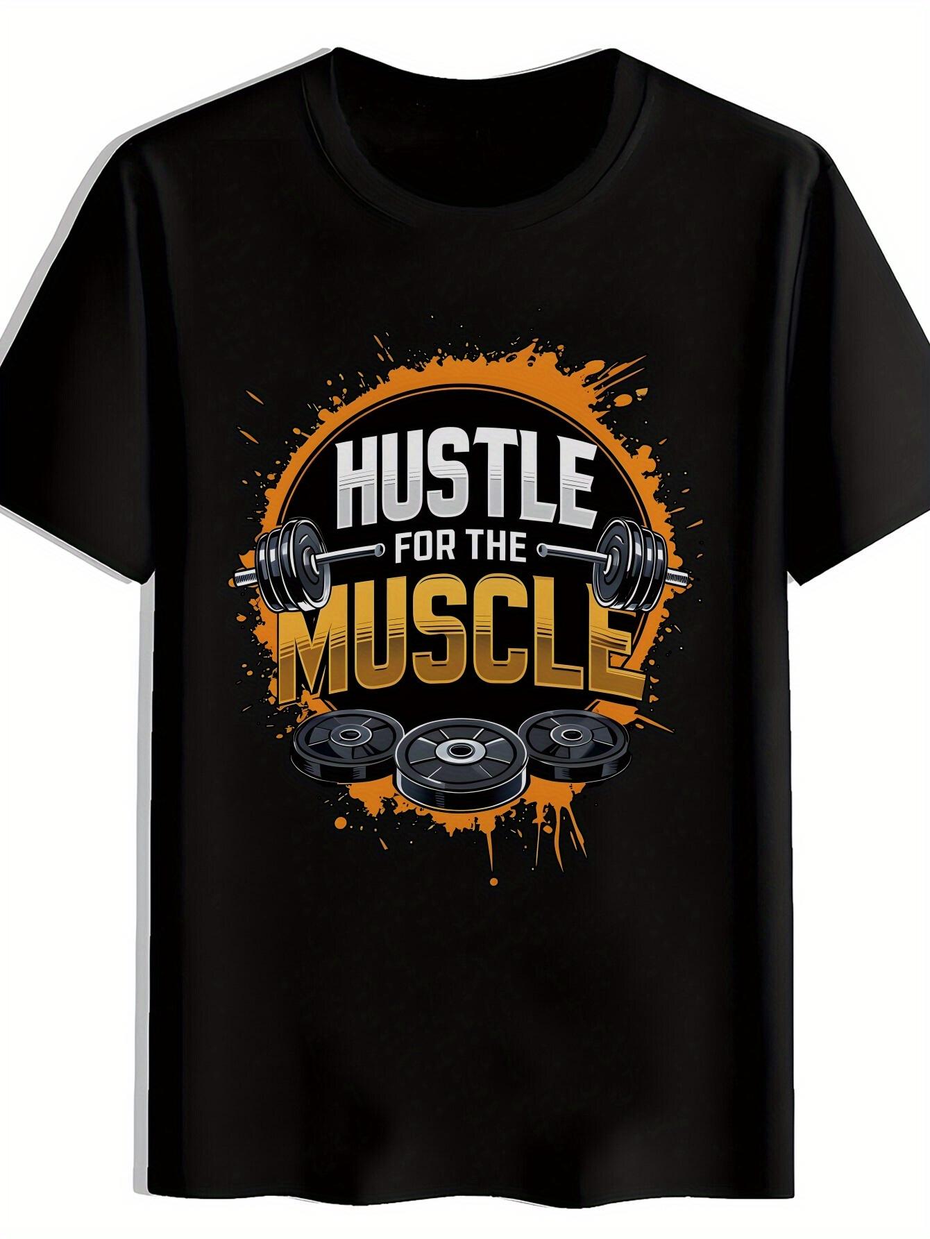 Hustle for the Muscle Graphic T-shirt - Black with Orange & White Weightlifting Design XXXL
Hustle for the Muscle Graphic T-shirt - Black with Orange & White Weightlifting Design XXXL