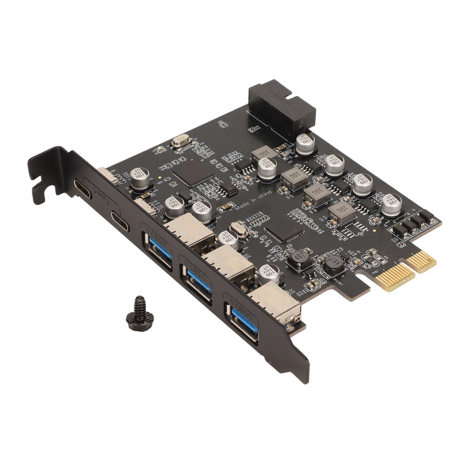 PCIE to USB Expansion Card USB 3.0 5Gpbs 3USB A 2USB C 19Pin Interface Motherboard Card for Win for
PCIE to USB Expansion Card USB 3.0 5Gpbs 3USB A 2USB C 19Pin Interface Motherboard Card for Win for