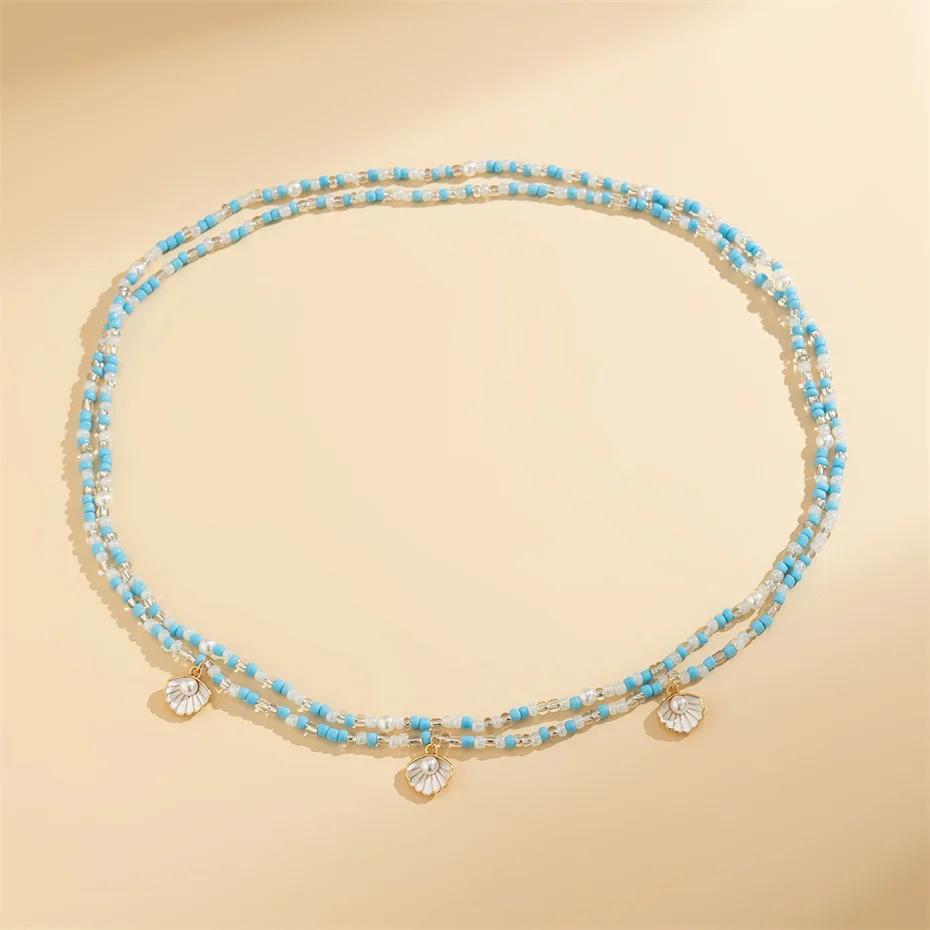 New Fashion 2Pcs/Set Boho Elastic Seed Beads Waist Belly Belt Chain Women Summer Bikini Conch Aesthetic Body Jewelry Accessories синій
New Fashion 2Pcs/Set Boho Elastic Seed Beads Waist Belly Belt Chain Women Summer Bikini Conch Aesthetic Body Jewelry Accessories синій
