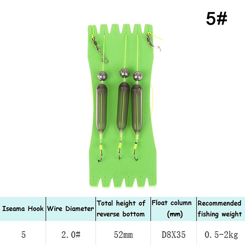 1 шт. 3 крючка Рыболовные поводки Крючок Iseni Крючок с бородкой Карповый рыболовный крючок Подвесной Антидонный Карповый поводок Рыболовная приманка 5