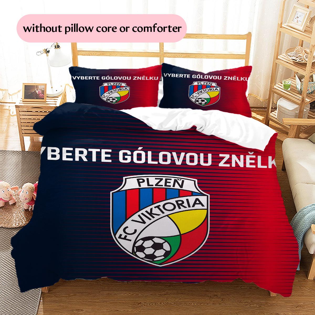 FC Viktoria Plzeň Pattern Bedding Quilt Set Home Decoration Gift (1 * duvet cover + 2 * pillowcase without core) 250x220cm
FC Viktoria Plzeň Pattern Bedding Quilt Set Home Decoration Gift (1 * duvet cover + 2 * pillowcase without core) 250x220cm