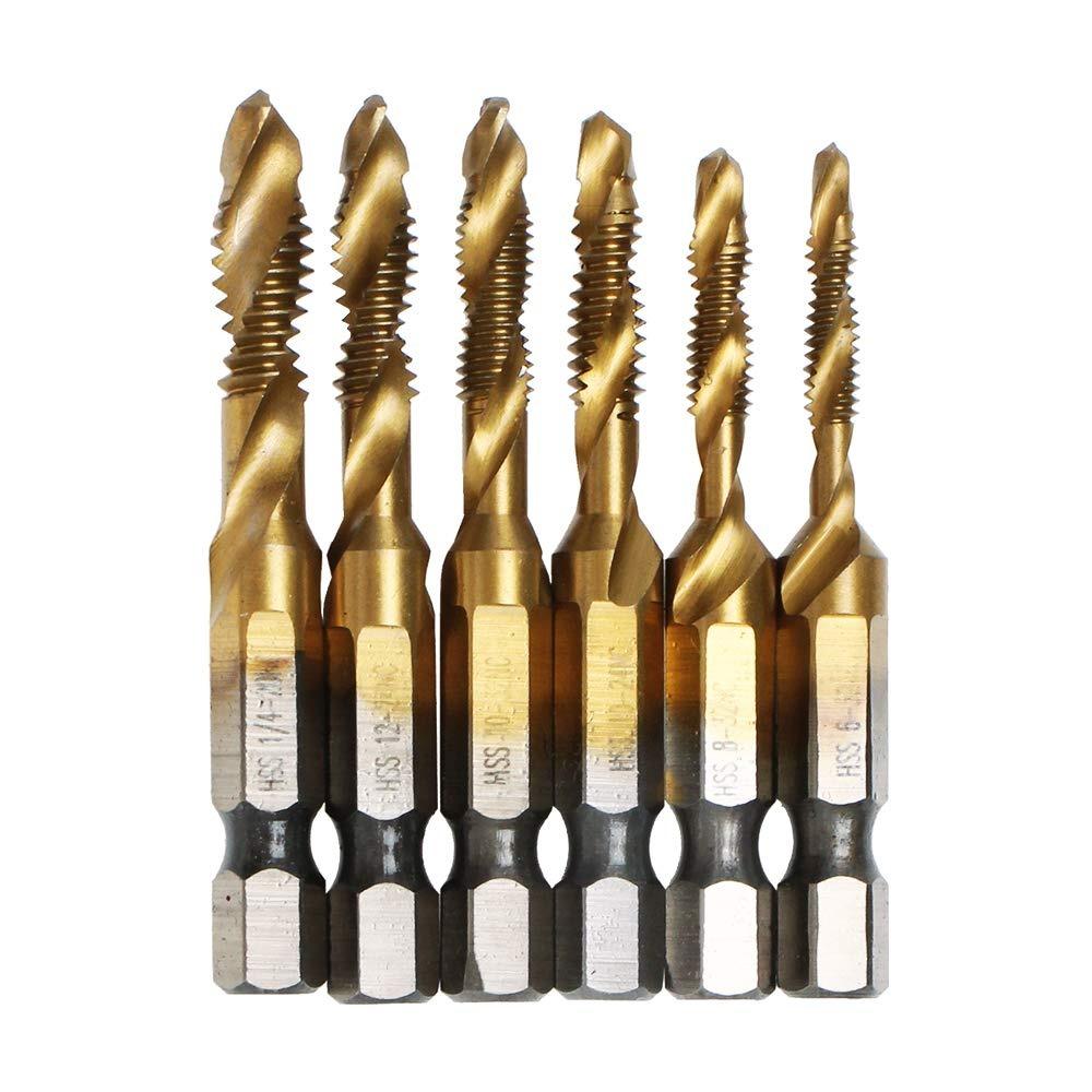 6pcs HSS Tap Drill Bit Titanium Shank Tap Drill Bits Drilling Tools Screw Thread Bit Screw Machine
6pcs HSS Tap Drill Bit Titanium Shank Tap Drill Bits Drilling Tools Screw Thread Bit Screw Machine