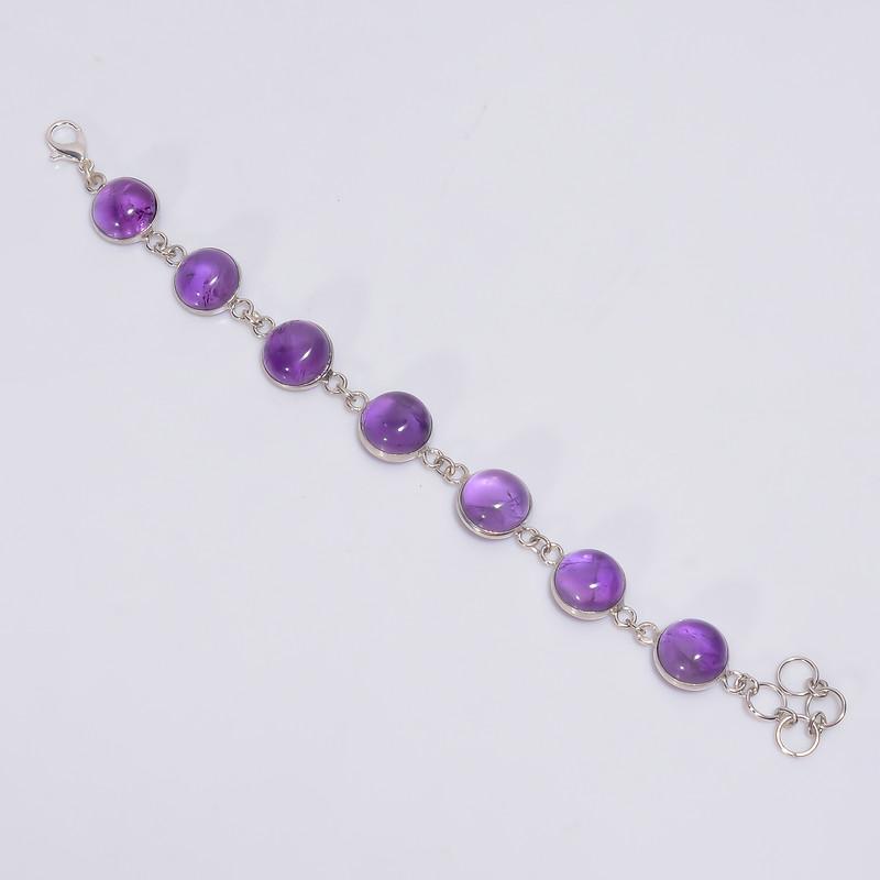 Attractive Top Grade Qualite 100% Natural Amethyst Round Shape Ethnic Style Handmade Jewelry 925 Steling Silver Plated Bracelet 7-8 WSJ4663 7-8 фіолетовий
Attractive Top Grade Qualite 100% Natural Amethyst Round Shape Ethnic Style Handmade Jewelry 925 Steling Silver Plated Bracelet 7-8 WSJ4663 7-8 фіолетовий