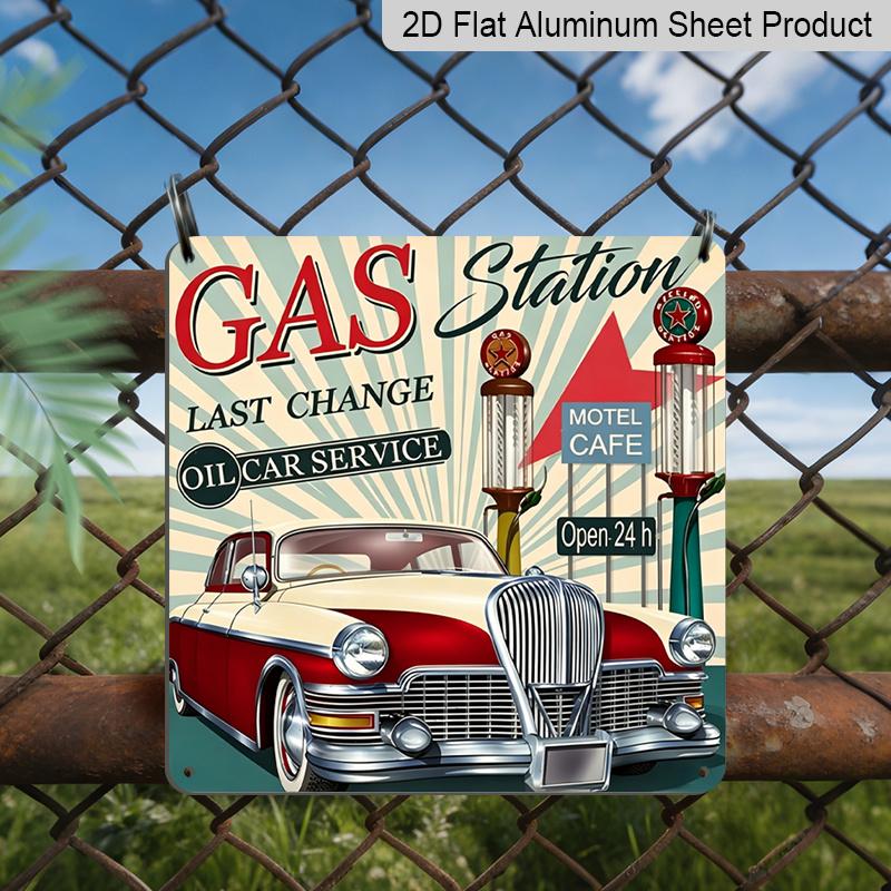 2D Flat 1pc Vintage Gas Station Metal Sign - Retro Wall Art with LAST CHANCE SERVICE Design, Aluminum Sign for Man Cave, Garage, Bar, or Outdoor 20*20cm
2D Flat 1pc Vintage Gas Station Metal Sign - Retro Wall Art with LAST CHANCE SERVICE Design, Aluminum Sign for Man Cave, Garage, Bar, or Outdoor 20*20cm