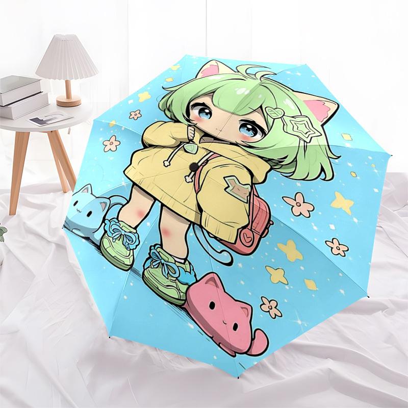 1pc Cat Ear Hoodie with Flower Print Auto Open Close Umbrella, Portable Tri-Fold Design, 8-Bone Iron Frame, Outdoor Umbrella, Festival Gift for Fans,
1pc Cat Ear Hoodie with Flower Print Auto Open Close Umbrella, Portable Tri-Fold Design, 8-Bone Iron Frame, Outdoor Umbrella, Festival Gift for Fans,