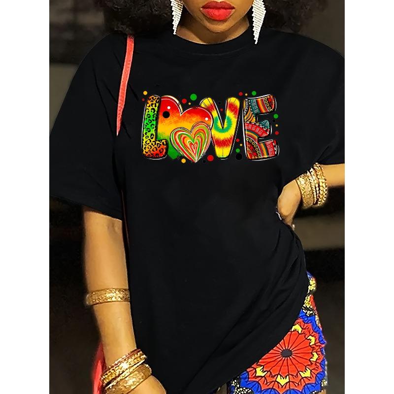 Women Rainbow Heart Leopard Print T-Shirt Round Neck Short Sleeve Casual Themed Events Machine-Washable Top 4XL чорний
Women Rainbow Heart Leopard Print T-Shirt Round Neck Short Sleeve Casual Themed Events Machine-Washable Top 4XL чорний