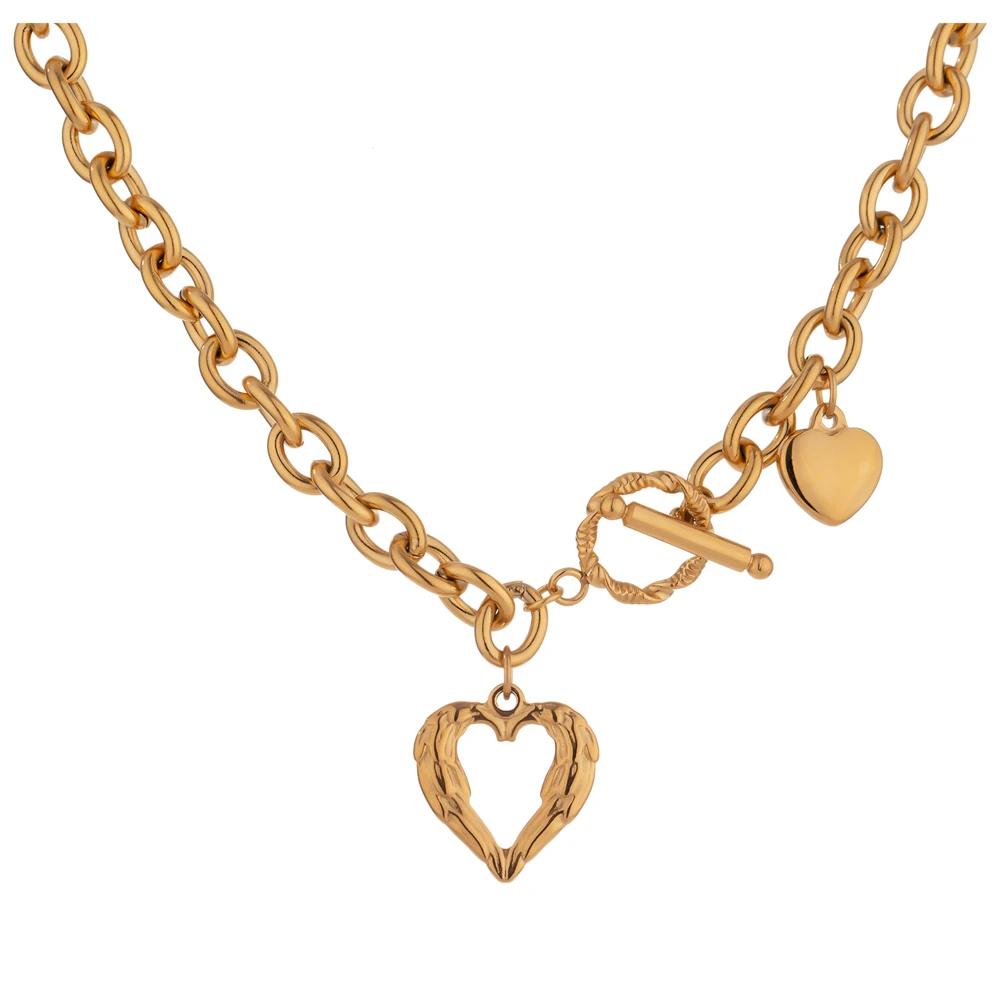 Yhpup Golden Stainless Steel Heart Collares Statement Metal Texture Geometric Chain Collar Necklace Women Anniversary Gift New
Yhpup Golden Stainless Steel Heart Collares Statement Metal Texture Geometric Chain Collar Necklace Women Anniversary Gift New