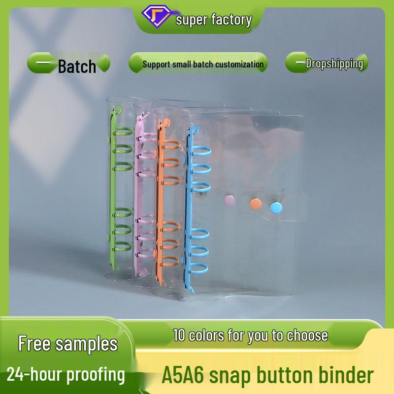 Japanese A5/A6 Transparent 6-Hole Binder Notebook with Snap Button Cover A6 (Without Pages)
Japanese A5/A6 Transparent 6-Hole Binder Notebook with Snap Button Cover A6 (Without Pages)