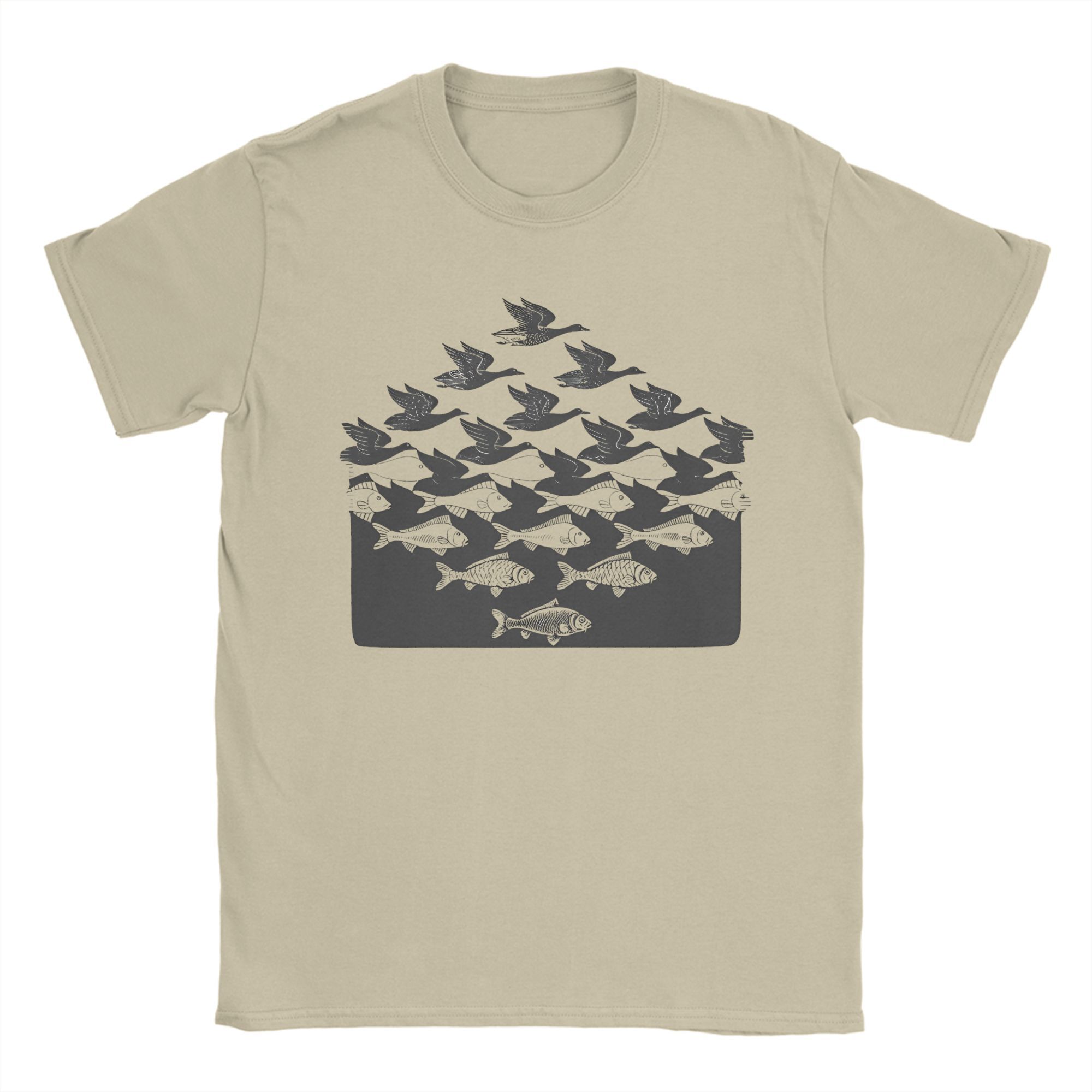 MC Escher Fish House Fishermen Men T Shirts Classic Art Crazy Tee Shirt Short Sleeve Crew Neck T-Shirt Cotton Summer merchandise L
MC Escher Fish House Fishermen Men T Shirts Classic Art Crazy Tee Shirt Short Sleeve Crew Neck T-Shirt Cotton Summer merchandise L