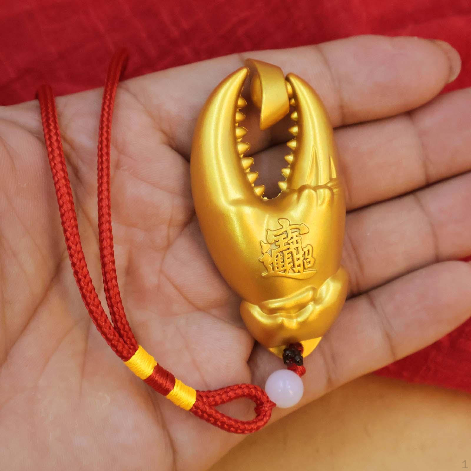 Crab Claws Pendant Necklace Charm Solid Brass Money in Hand to Play Gifts Ornaments Chinese Year
Crab Claws Pendant Necklace Charm Solid Brass Money in Hand to Play Gifts Ornaments Chinese Year