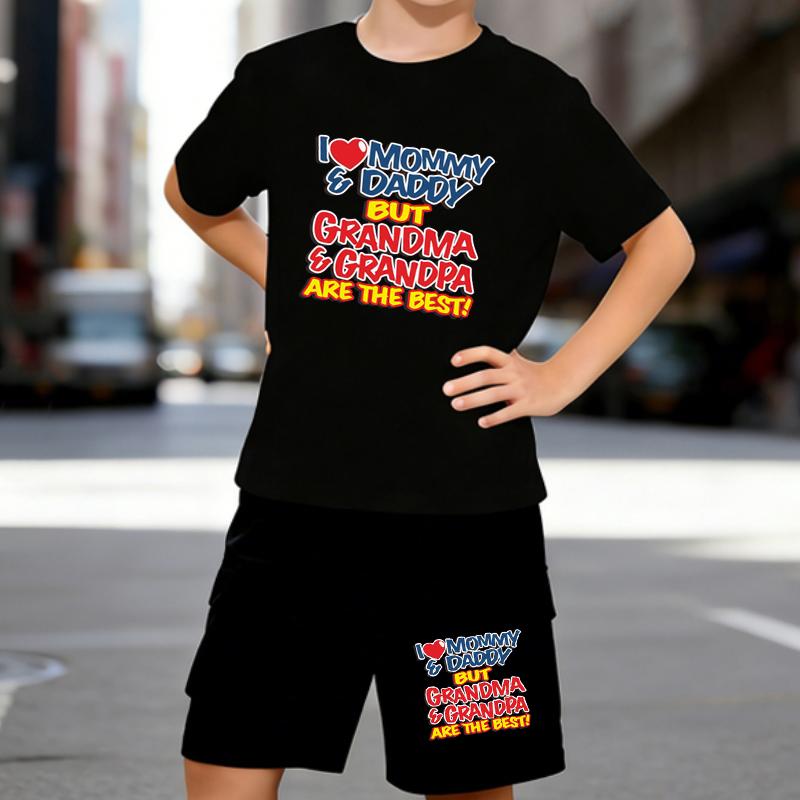 Boys 2 Piece Parent-child humorous printed outfit, Short Sleeve T-Shirt and Shorts Set for Kids Age 5-14,White,Black Sporty Casual Summer Clothes 5-6 Years чёрный
Boys 2 Piece Parent-child humorous printed outfit, Short Sleeve T-Shirt and Shorts Set for Kids Age 5-14,White,Black Sporty Casual Summer Clothes 5-6 Years чёрный
