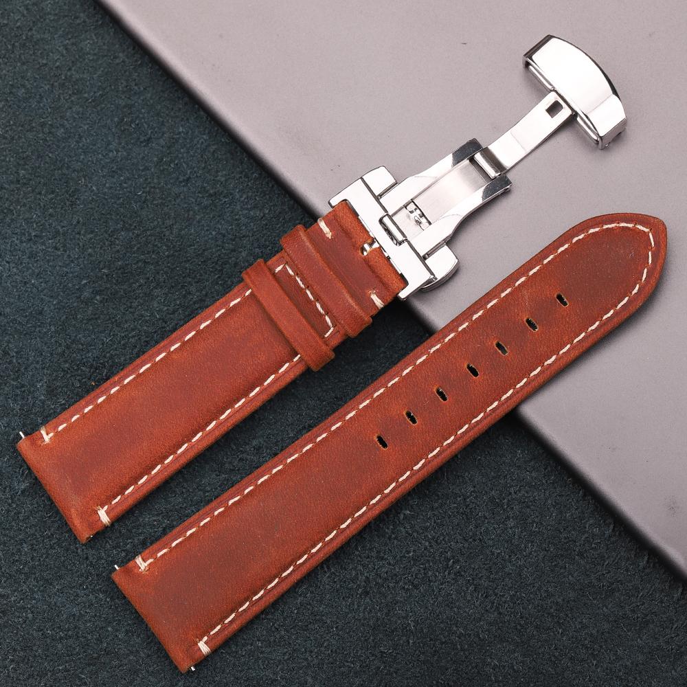 Genuine Leather Watch Band 20mm 22mm Vintage Stitching Cowhide Strap with Butterfly Buckle Business Watchband for Galaxy Watch 22mm червоний
Genuine Leather Watch Band 20mm 22mm Vintage Stitching Cowhide Strap with Butterfly Buckle Business Watchband for Galaxy Watch 22mm червоний