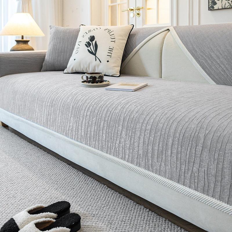 1pc Plush Sofa Cushion - Modern Vertical Pattern, 100% Polyester, Anti-Slip & Wear-Resistant, Pet-Friendly, All-Season Use for 1-4 Seater Sofas 90*160cm
1pc Plush Sofa Cushion - Modern Vertical Pattern, 100% Polyester, Anti-Slip & Wear-Resistant, Pet-Friendly, All-Season Use for 1-4 Seater Sofas 90*160cm