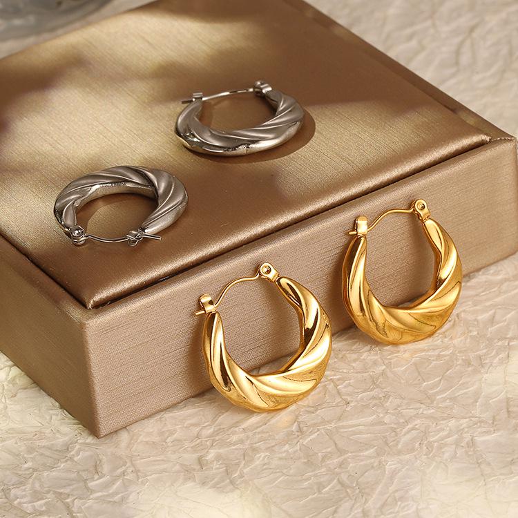 European & American Fashion Irregular Twisted Stainless Steel Earrings - Retro Style, Light Luxury Women s Trend.
European & American Fashion Irregular Twisted Stainless Steel Earrings - Retro Style, Light Luxury Women s Trend.