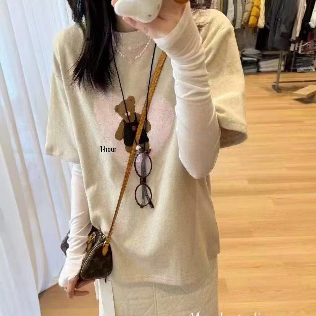 Korean Style Plush Heart and Bear Print Loose T-shirt - Women s Casual Spring Layer One Size абрикосовий
Korean Style Plush Heart and Bear Print Loose T-shirt - Women s Casual Spring Layer One Size абрикосовий