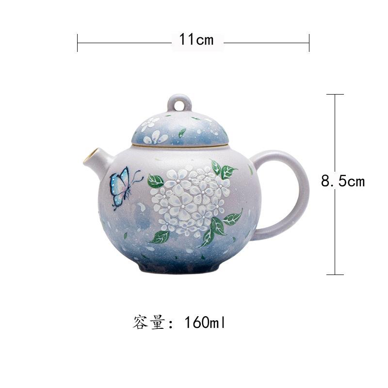 160ml Hand-painted Hydrangea Teapot Retro Tea Infuser Pot Household Tea Brewing Kettle With Strainer Green Tea Cafes Collection
160ml Hand-painted Hydrangea Teapot Retro Tea Infuser Pot Household Tea Brewing Kettle With Strainer Green Tea Cafes Collection