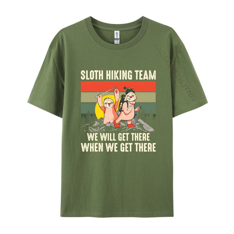 Retro Sloth Hiking Team We Will Get There Tshirts Tees Family Cotton Slim Fit Normal Youth Tops Tees Vintage T Shirt Men 4XL
Retro Sloth Hiking Team We Will Get There Tshirts Tees Family Cotton Slim Fit Normal Youth Tops Tees Vintage T Shirt Men 4XL