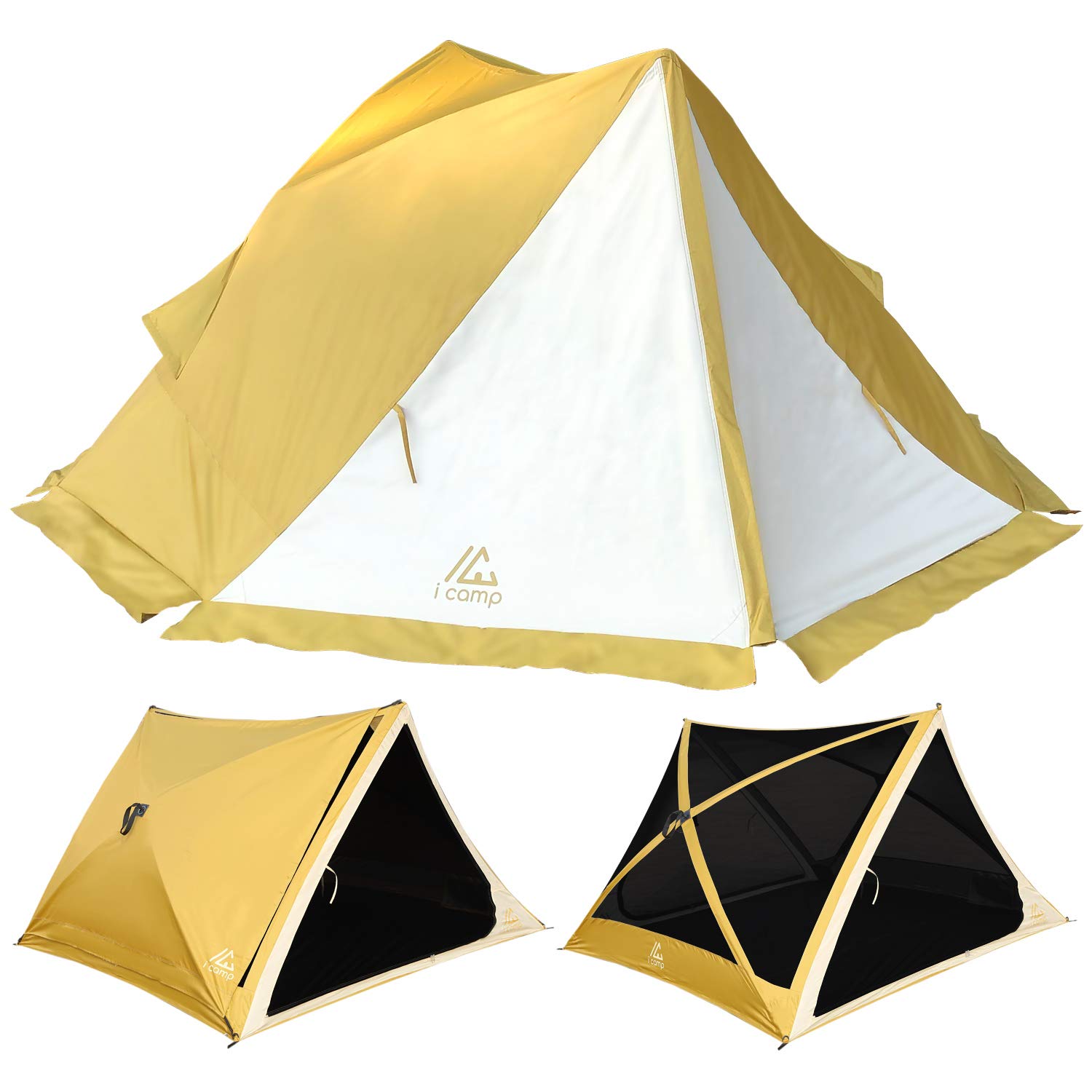 icamp Rakubain 3-person tent, suitable for all seasons, super quick set-up tent (for 3 people, mustard yellow), easy to take down, comes with skirt
icamp Rakubain 3-person tent, suitable for all seasons, super quick set-up tent (for 3 people, mustard yellow), easy to take down, comes with skirt