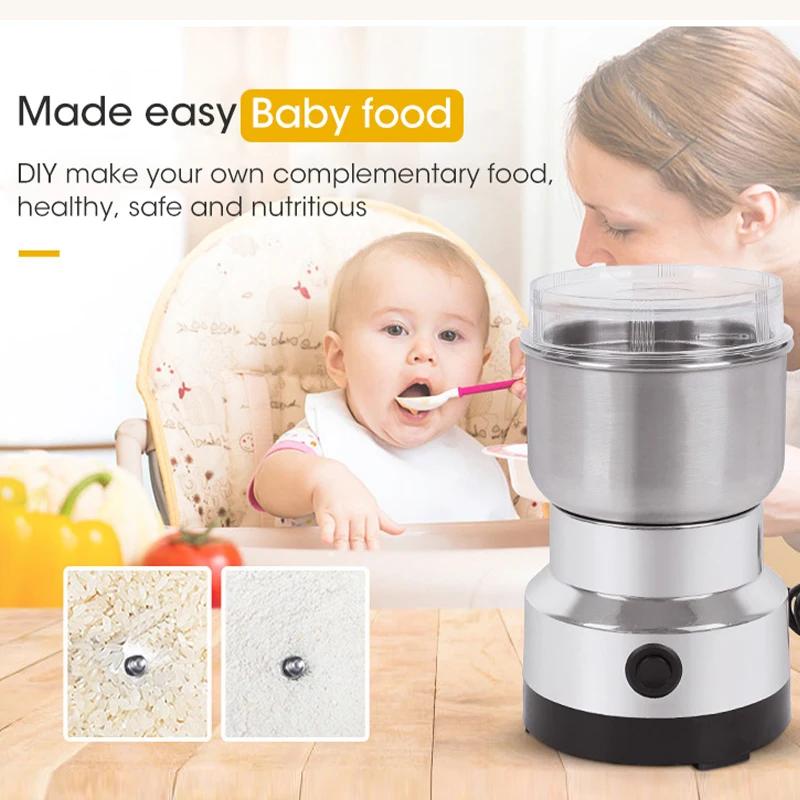 Mini Electric Grinder 300ml Ultrafine Pulverizer for Baby Food Coffee Spice Pepper Grain Mill with 2/4 Blades for Household Use EU срібний
Mini Electric Grinder 300ml Ultrafine Pulverizer for Baby Food Coffee Spice Pepper Grain Mill with 2/4 Blades for Household Use EU срібний