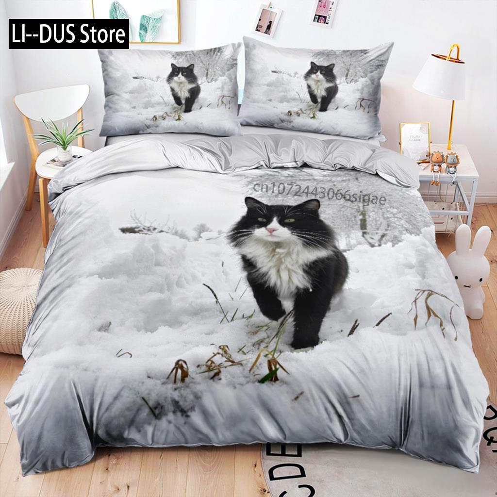 Comforter Black Cat Bedding Set For Kids Girl Adult Bedroom Decoration Home Pet Cat Lover Gift Comfort Queen King 2/3Pcs Comforter (quilt)-EU Single(135*200cm)3pcs
Comforter Black Cat Bedding Set For Kids Girl Adult Bedroom Decoration Home Pet Cat Lover Gift Comfort Queen King 2/3Pcs Comforter (quilt)-EU Single(135*200cm)3pcs