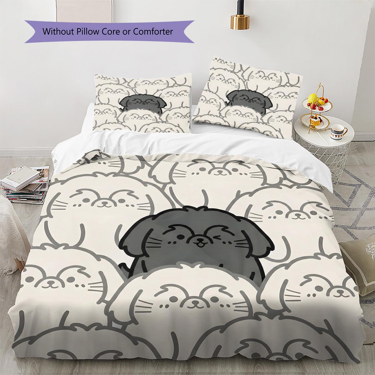 Shih Tzu Pattern Bedding Quilt Set Quilt Cover Pillowcase Home Decoration Birthday Gift (1 * duvet cover + 2 * pillowcase, without core) 135x200cm
Shih Tzu Pattern Bedding Quilt Set Quilt Cover Pillowcase Home Decoration Birthday Gift (1 * duvet cover + 2 * pillowcase, without core) 135x200cm