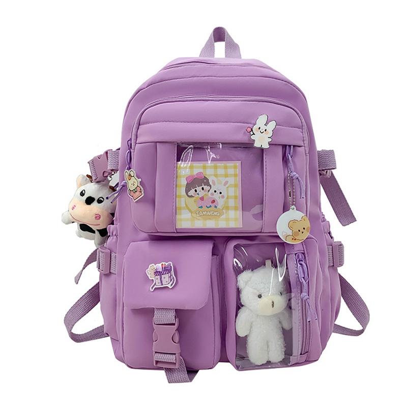 New Arrival Fashion Large Capacity Girls Boys School Use Daily Package Travel Bag Shoulder Women Knapsack Solid Colors Backpack фіолетовий
New Arrival Fashion Large Capacity Girls Boys School Use Daily Package Travel Bag Shoulder Women Knapsack Solid Colors Backpack фіолетовий
