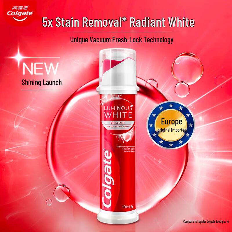 Colgate Whitening Stain Removal Pump Toothpaste
Colgate Whitening Stain Removal Pump Toothpaste