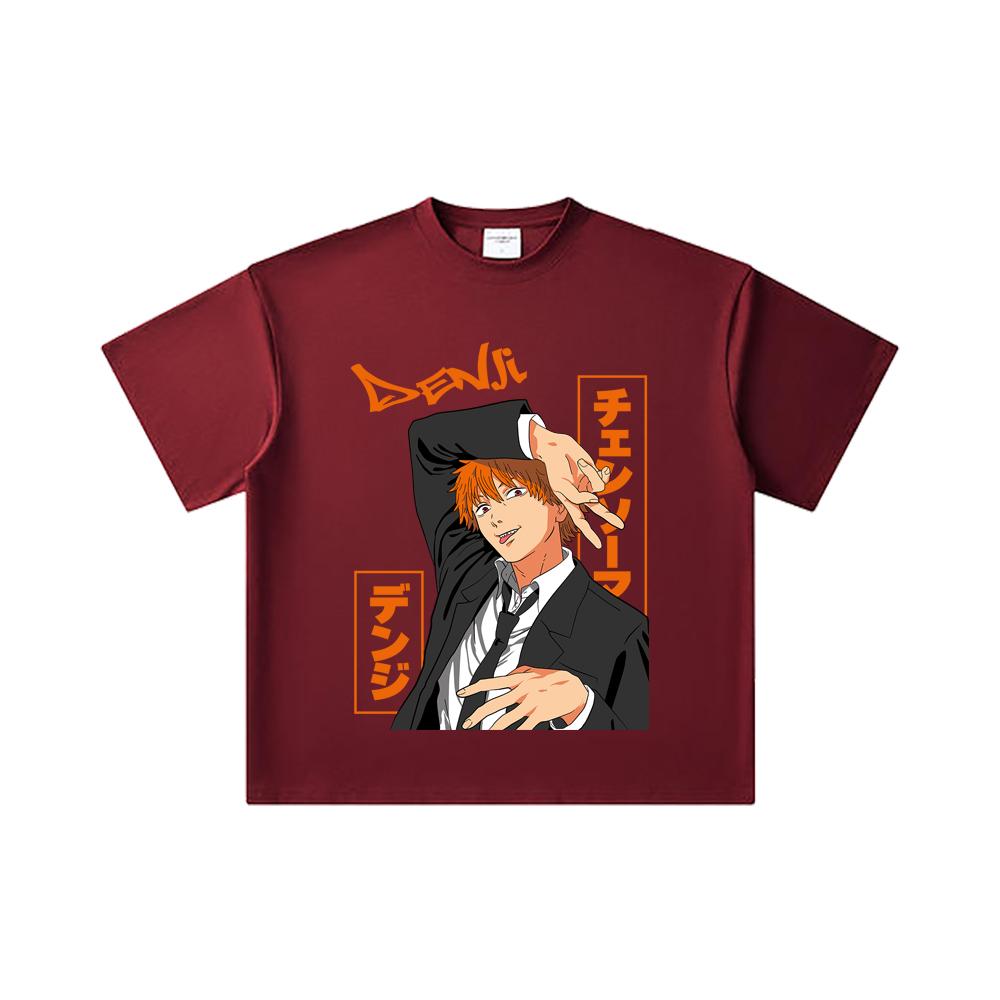 260 GSM Double Yarn 32 Count 100% Cotton Chainsaw Man V56 Denji Print Unisex Heavy Cotton T Shirt 2XL вина червоного кольору
260 GSM Double Yarn 32 Count 100% Cotton Chainsaw Man V56 Denji Print Unisex Heavy Cotton T Shirt 2XL вина червоного кольору