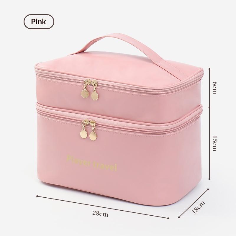 Hot Double Layered Portable Large Capacity Toiletry Bag Pu Waterproof Makeup Bag Travel Portable Toiletries Cosmetic Storage Bag рожевий
Hot Double Layered Portable Large Capacity Toiletry Bag Pu Waterproof Makeup Bag Travel Portable Toiletries Cosmetic Storage Bag рожевий