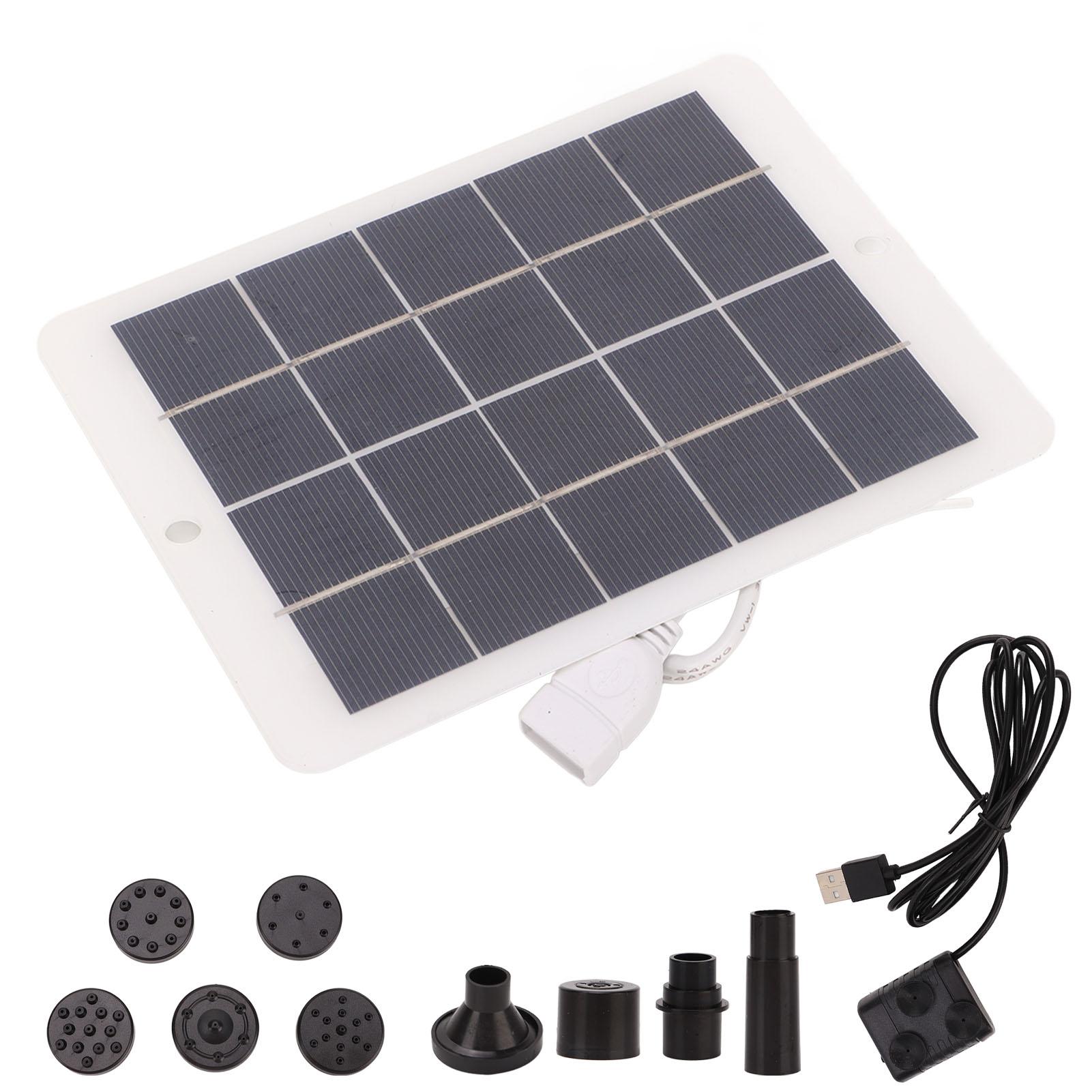 3W 5V Solar Water Pump Solar Fountain Outdoor Landscape DC Fountain for Bird Bath Ponds Garden
3W 5V Solar Water Pump Solar Fountain Outdoor Landscape DC Fountain for Bird Bath Ponds Garden