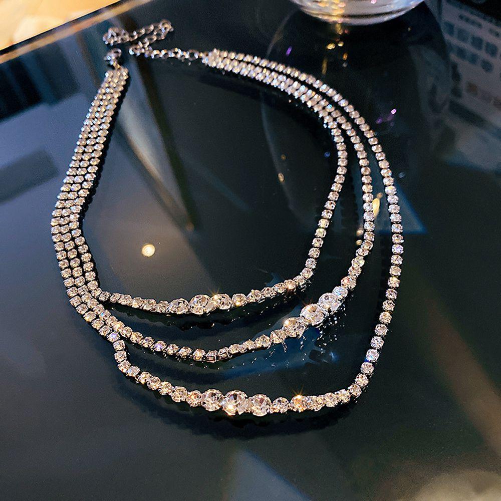 Pendant For Girls Ziron Three Layer Korean Necklace Crystal Woman Clavicle Choker Neck Jewelry B
Pendant For Girls Ziron Three Layer Korean Necklace Crystal Woman Clavicle Choker Neck Jewelry B
