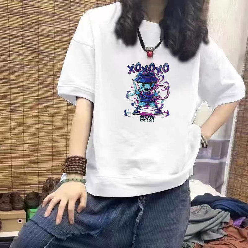 Women s 100% Cotton Casual Short Sleeve Loose Fit T-Shirt with Trendy Print 2XL (140-160 jin)
Women s 100% Cotton Casual Short Sleeve Loose Fit T-Shirt with Trendy Print 2XL (140-160 jin)