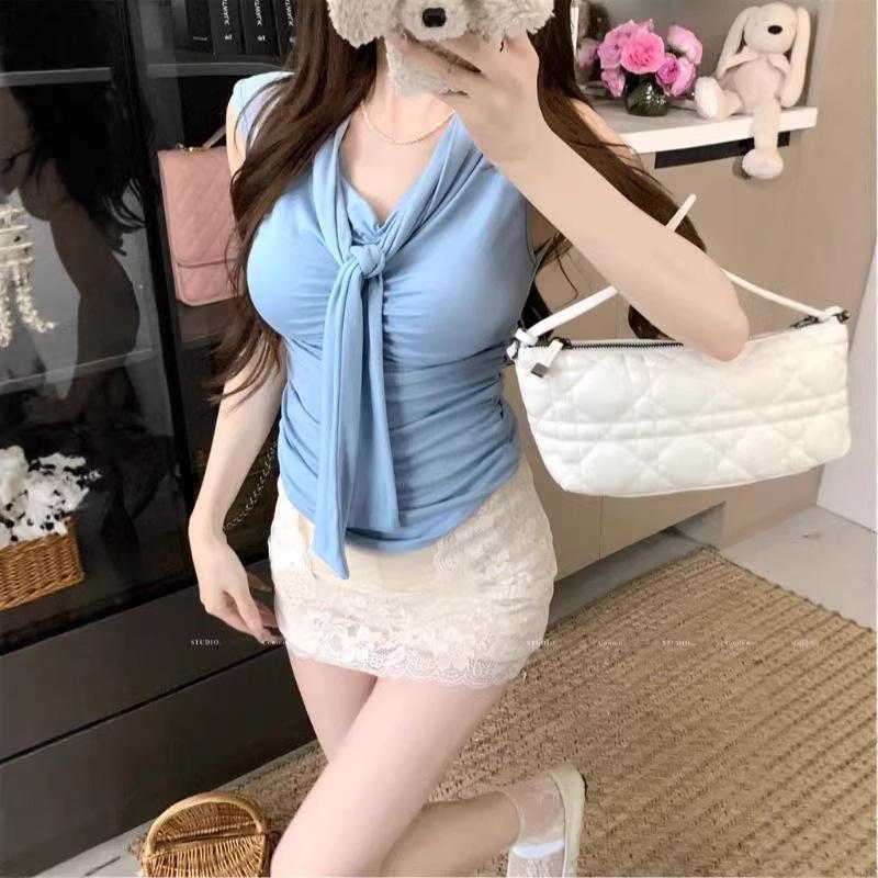 Exquisite Draped Blue Sleeveless Camisole Top - Women s 2026 Summer High-End Flowing Ribbon Blouse XL синий
Exquisite Draped Blue Sleeveless Camisole Top - Women s 2026 Summer High-End Flowing Ribbon Blouse XL синий