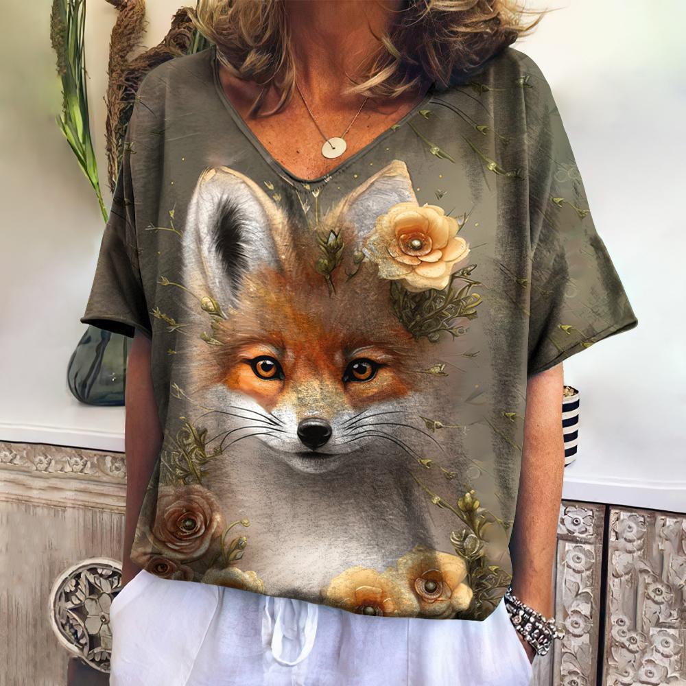 Футболки с 3D-принтом «Мультяшная лиса», женские винтажные футболки с V-образным вырезом и коротким рукавом, футболки с животными Y2K, большие топы Harajuku, женская одежда XXXL
Футболки с 3D-принтом «Мультяшная лиса», женские винтажные футболки с V-образным вырезом и коротким рукавом, футболки с животными Y2K, большие топы Harajuku, женская одежда XXXL