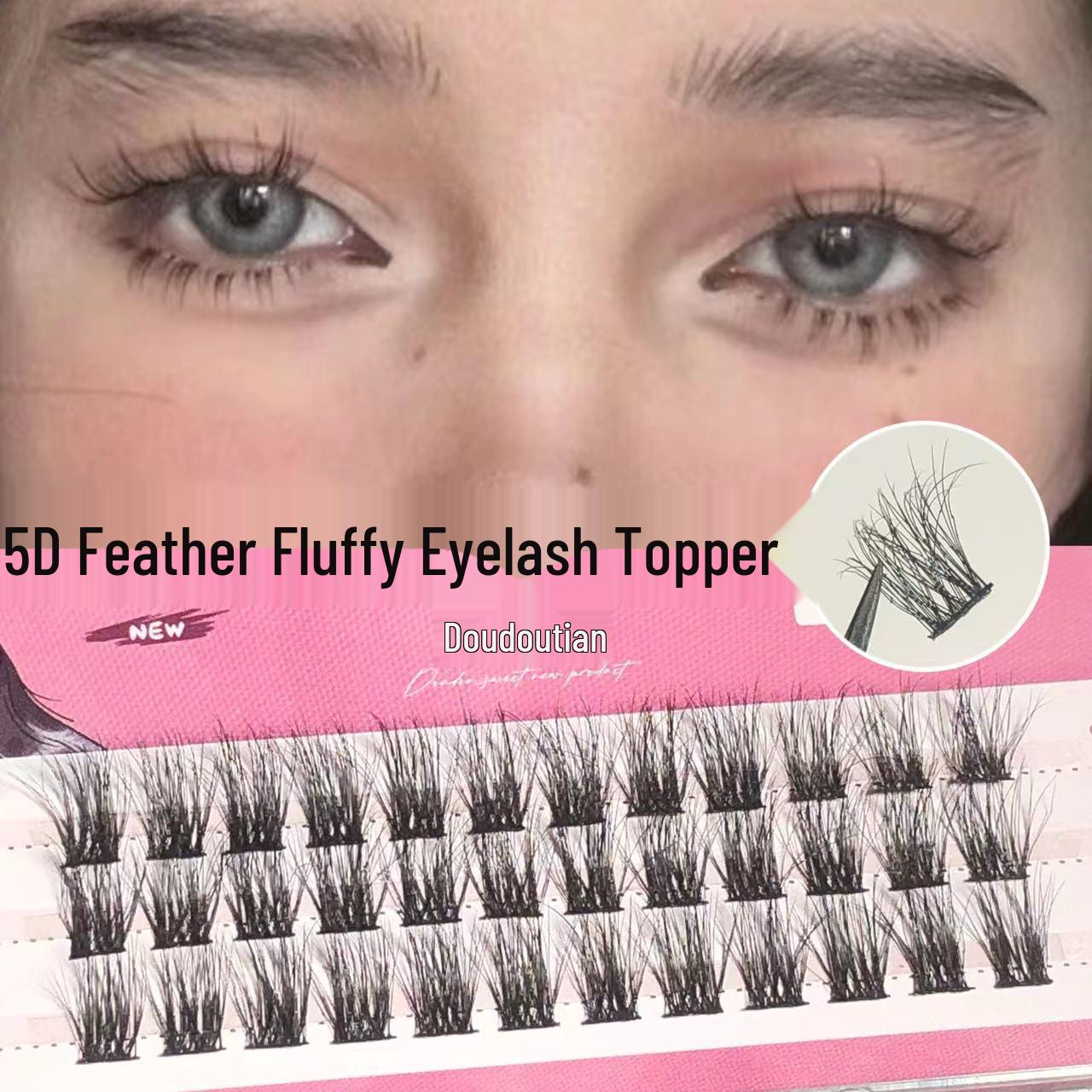 Doudou Sweet Feather Messy Style Fluffy False Eyelashes - Natural, Wild, Single Cluster, Fine Black Stem, 5D Baby Curl
Doudou Sweet Feather Messy Style Fluffy False Eyelashes - Natural, Wild, Single Cluster, Fine Black Stem, 5D Baby Curl