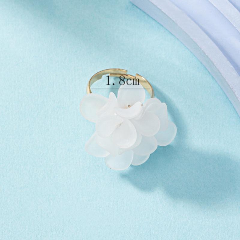 Spring and summer sweet green leaf petals woven frosted flower cluster ring acrylic jewelry білий
Spring and summer sweet green leaf petals woven frosted flower cluster ring acrylic jewelry білий