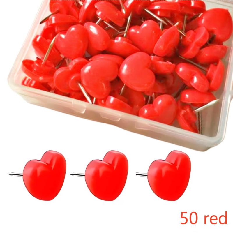 New Heart Shape 50 Pack Plastic High Quality Cork Board Safety Colored Thumbtacks Pushpins Office School Accessories Supplies червоний
New Heart Shape 50 Pack Plastic High Quality Cork Board Safety Colored Thumbtacks Pushpins Office School Accessories Supplies червоний